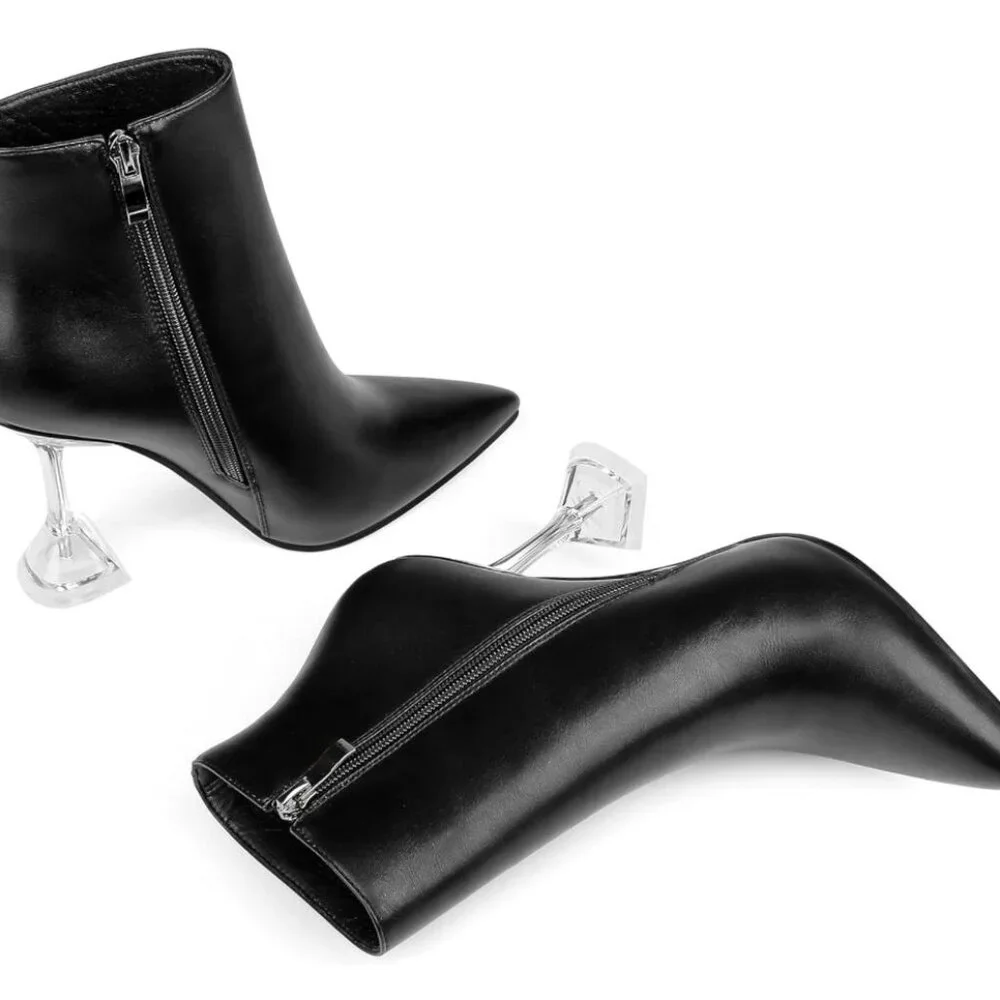 Closed Pointed Toe Ankle Boots - Picture 2 of 6